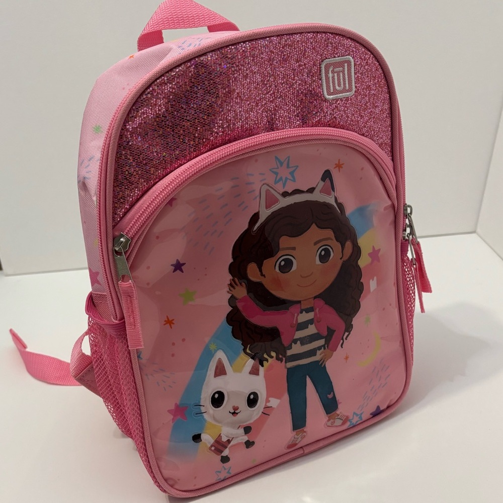 Pink Kids Cartoon Character Backpack